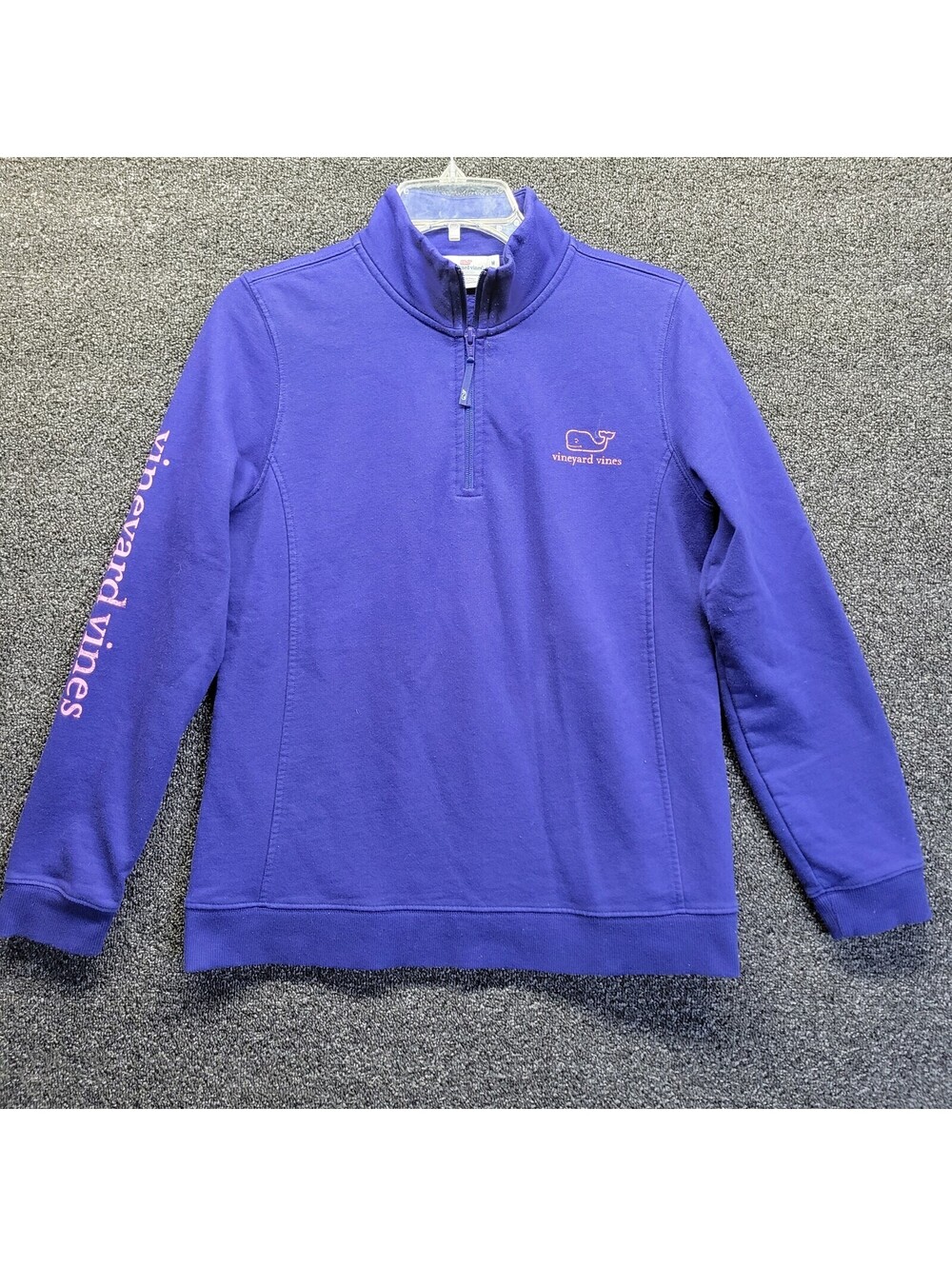 Vineyard Vines Sweater Womens Navy Blue Pima Cotton 1/4 Zip Pullover Sz M